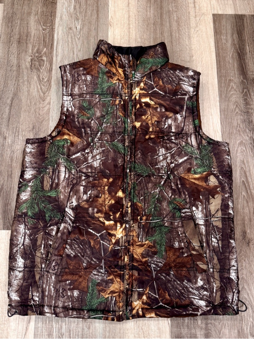 Realtree Camo Quilted Vest Mens XL Camoflauge Hunting Camping Outdoor